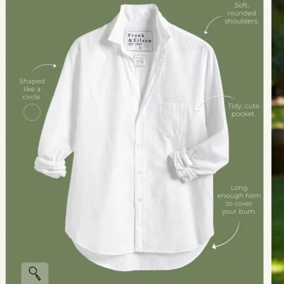 Frank & Eileen White Crinkle Micro Grid Shirt - Picture 3 of 13